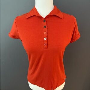 Women's Lija Golf Orange Polo Shirt